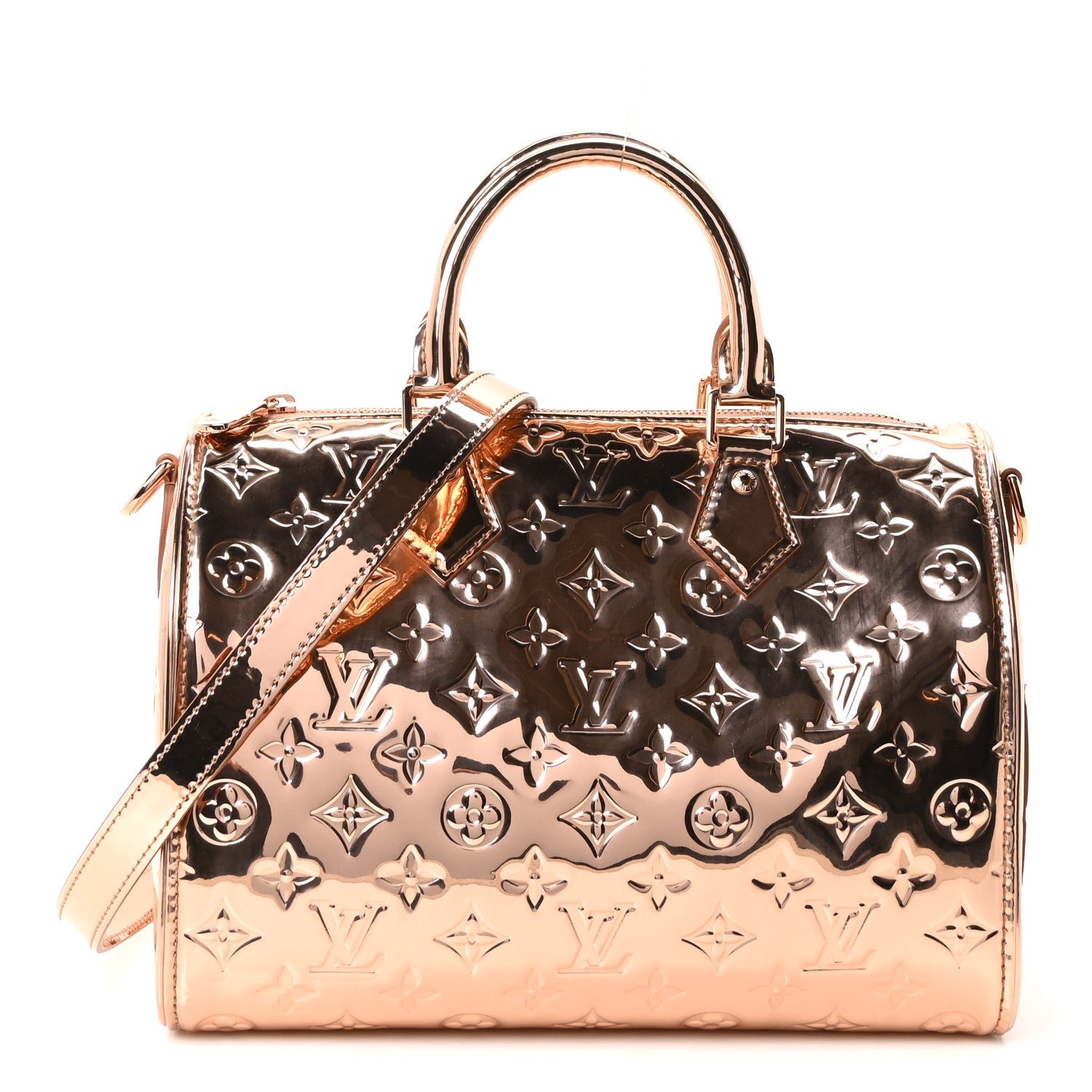 Louis Vuitton Monogram Miroir Speedy Bandouliere 25 Copper