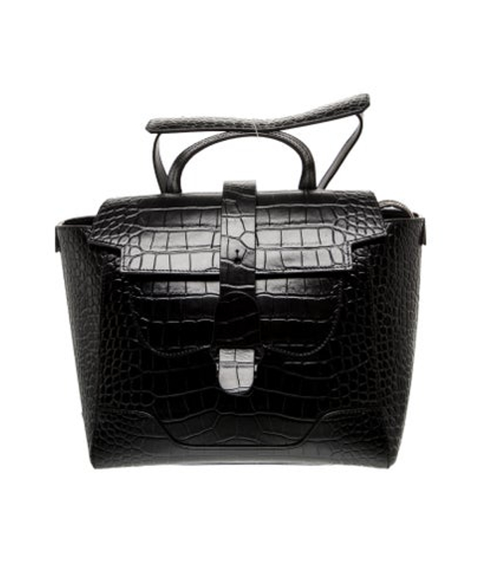 Senreve Embossed Leather Top Handle Bag