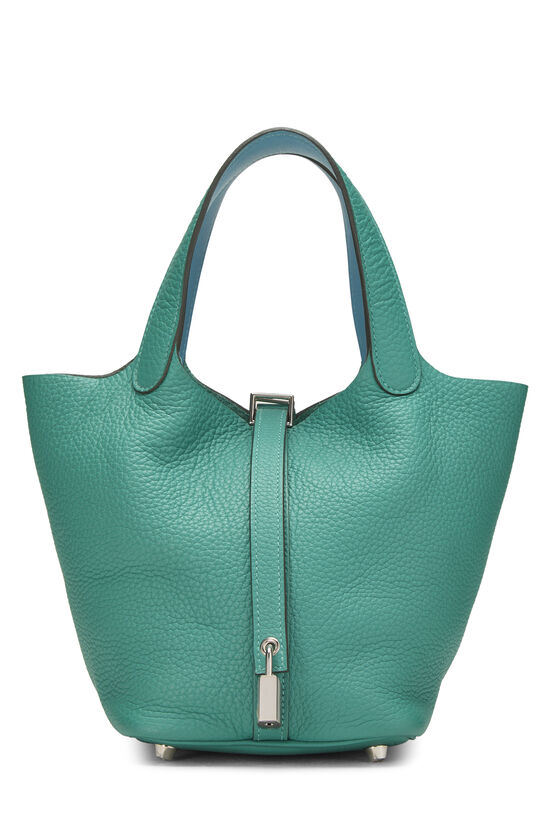 Hermès Vert Verone Clemence Picotin Eclat Lock 18