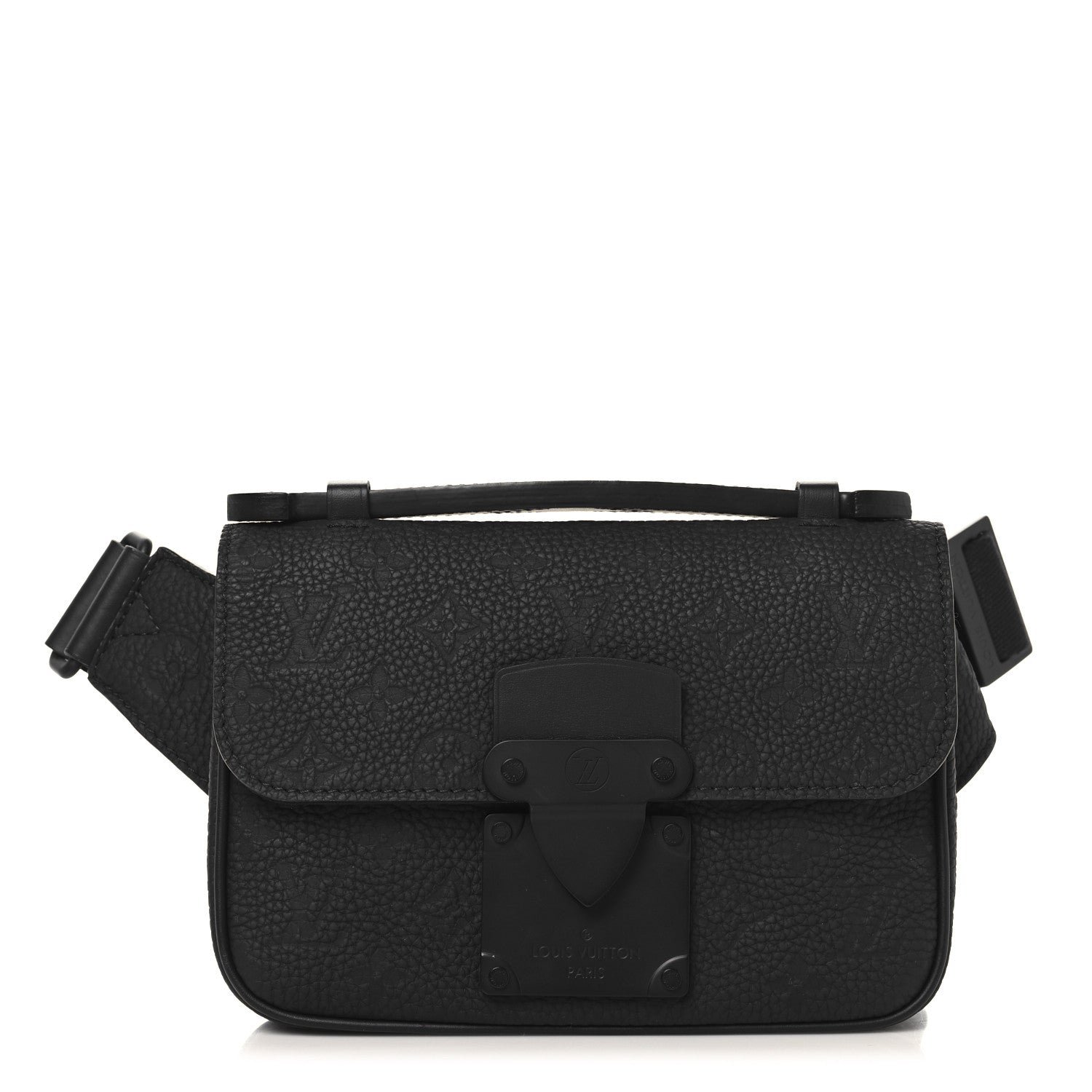 Louis Vuitton Taurillon Monogram S Lock Sling Bag Black