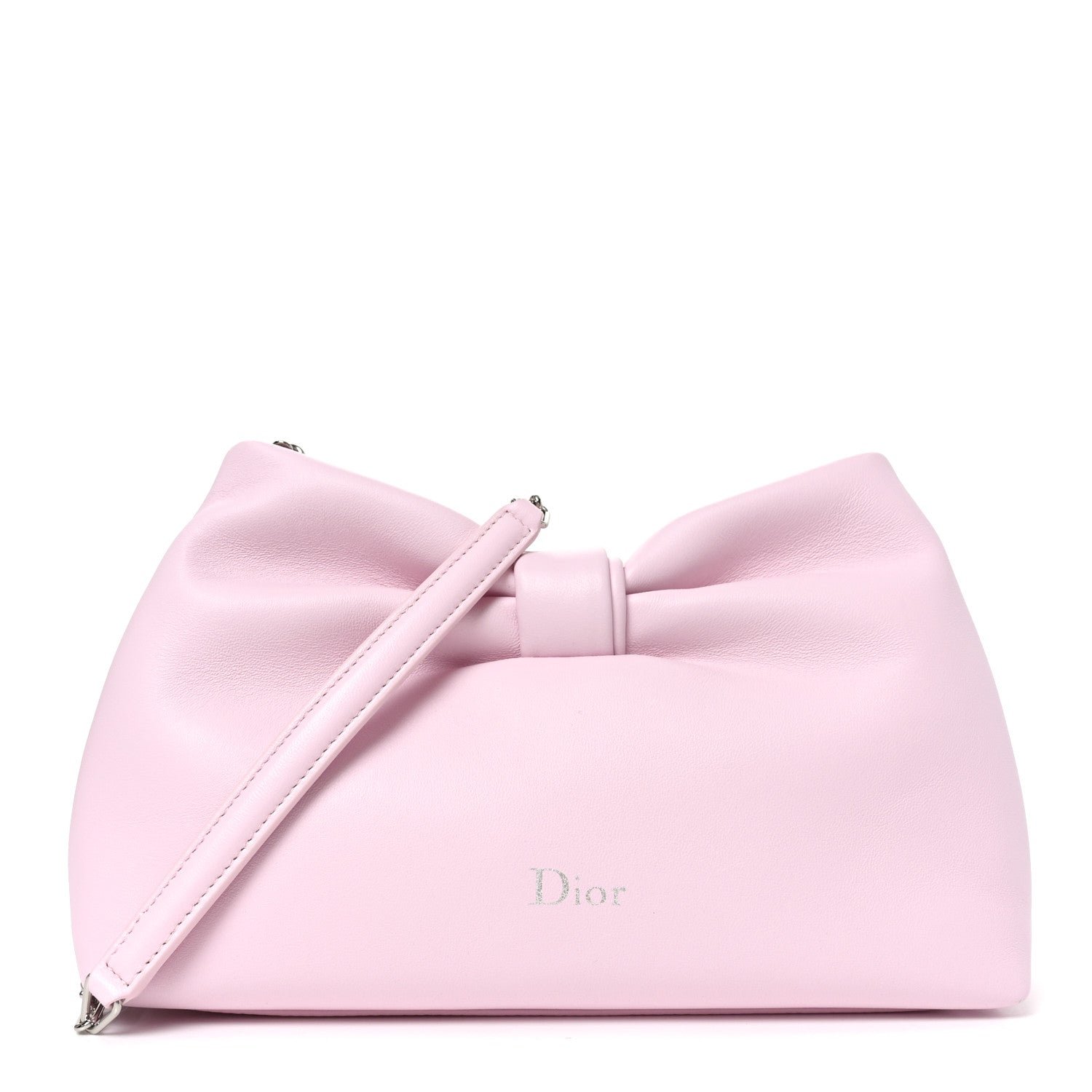 Dior Christian Dior Lambskin Small Bow Bag Rose Songe