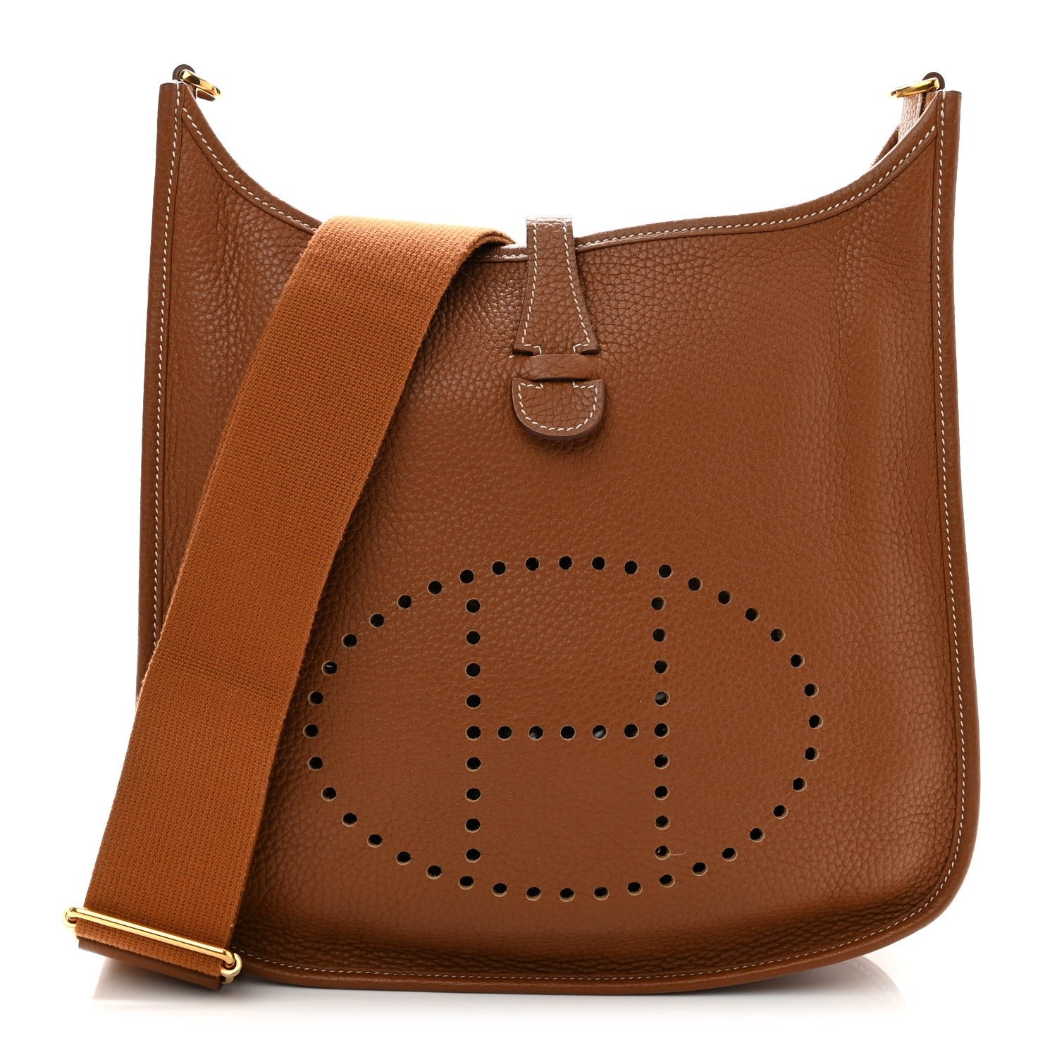 Hermes Taurillon Clemence Evelyne III PM Gold