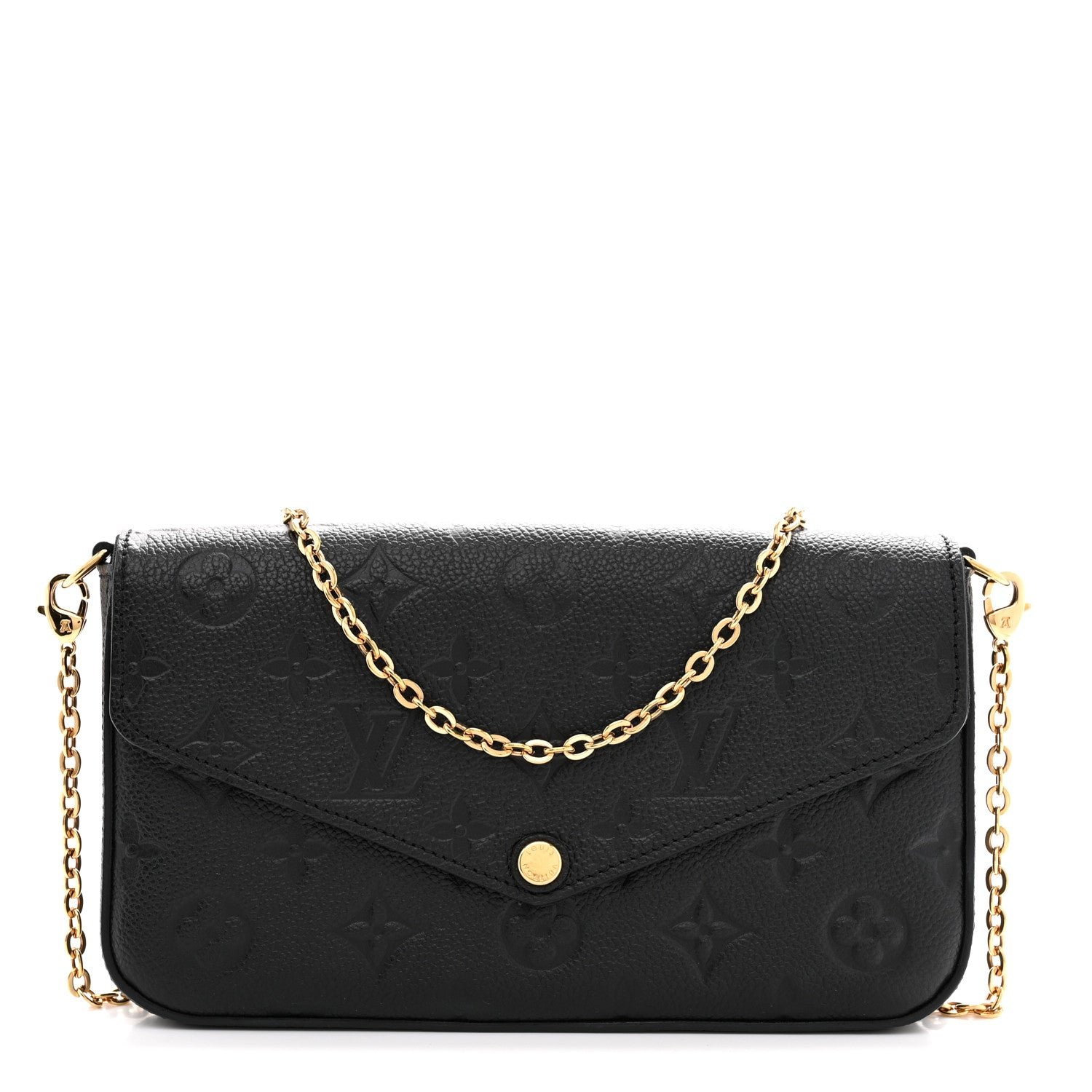Louis Vuitton Empreinte Pochette Felicie Chain Wallet Black