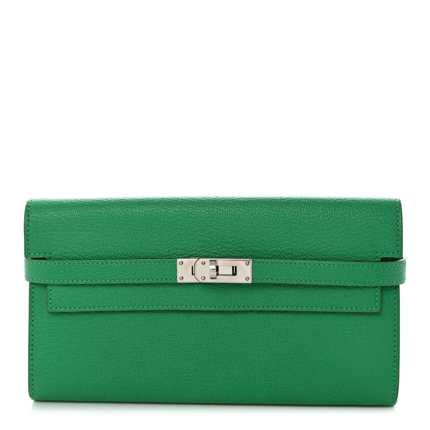 Hermes Chevre Mysore Kelly Longue Wallet Bambou