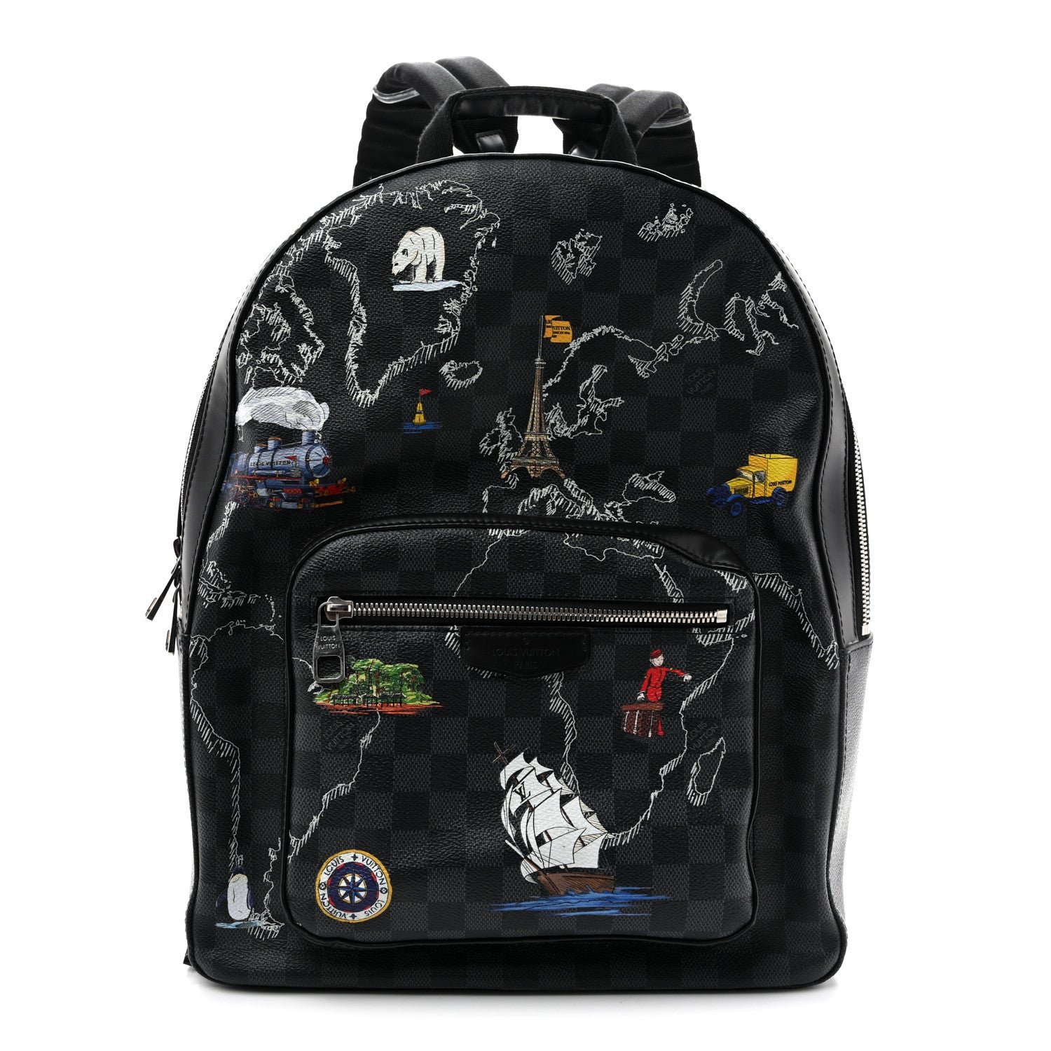 Louis Vuitton Damier Graphite World Map Josh Backpack