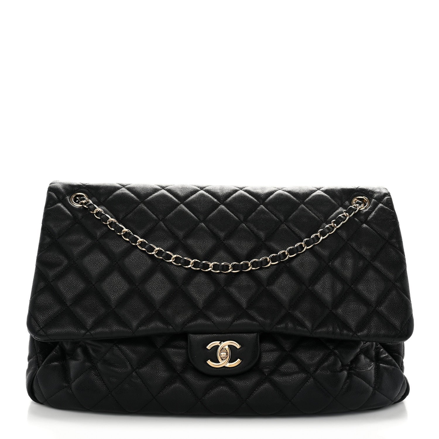 Chanel Caviar Quilted XXL Travel Flap Bag Black