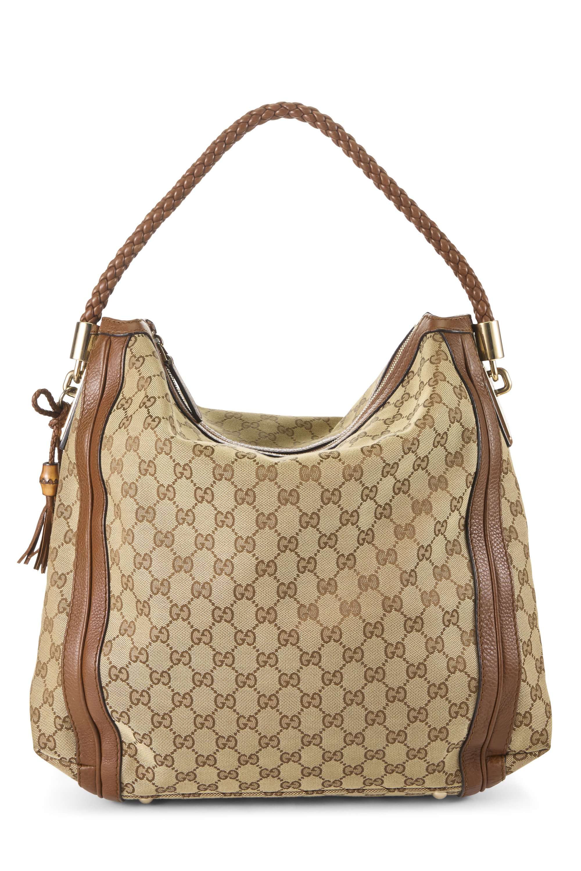 Brown Original GG Canvas Bella Hobo Large