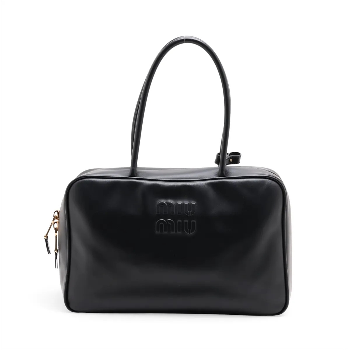 Miu Miu Bo Leather Hand bag Black