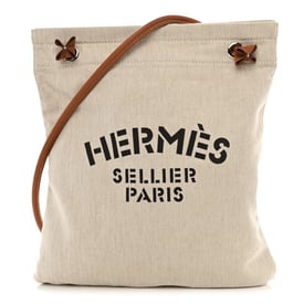Hermes Canvas Swift Aline Grooming Bag Gold