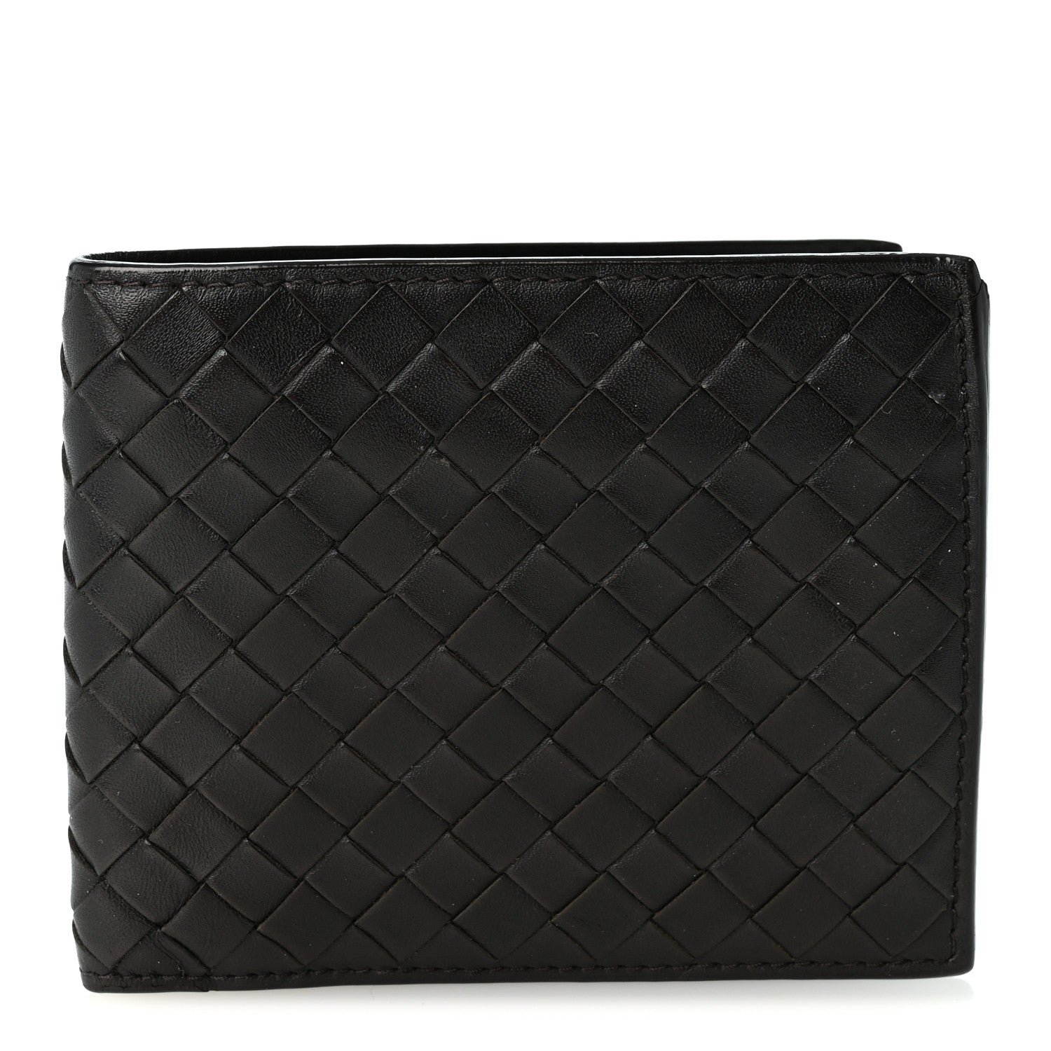 Bottega Veneta Nappa Intrecciato Bi-Fold Wallet Ebano