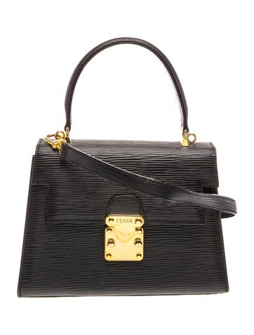 Leather Trapezoidal Handbag Vintage