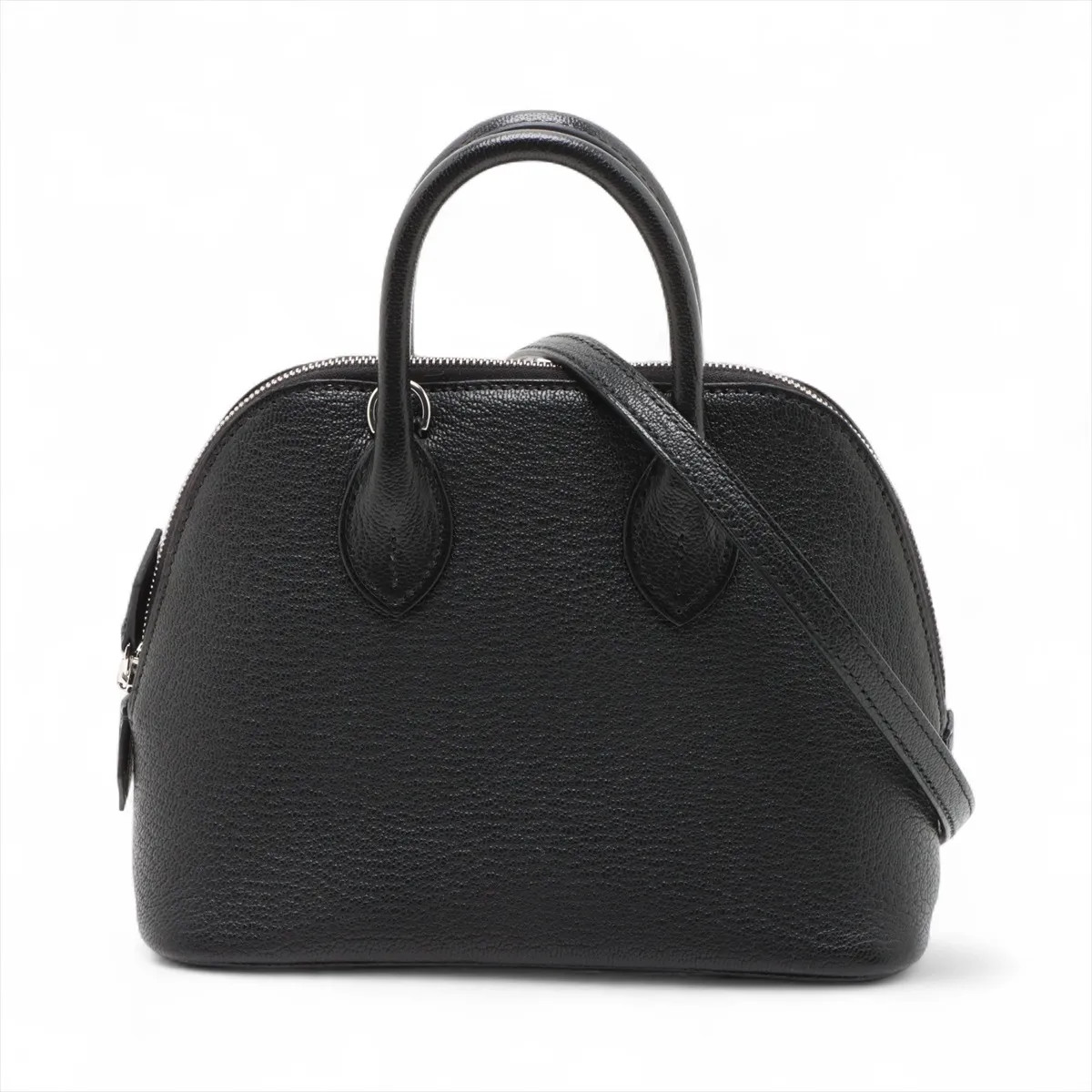 Hermès Bolide 1923 Mini 18 Chèvre Mysore Black Silver Metal Fittings