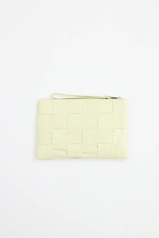 Leather Intreccio Clutch