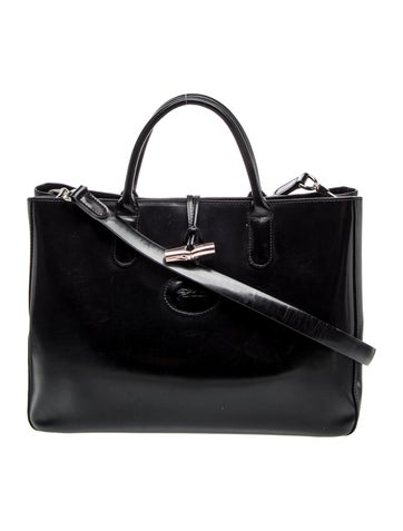 Patent Leather Top Handle Bag
