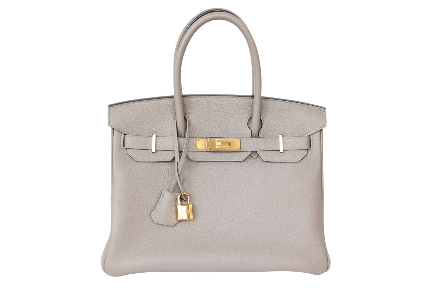 Hermes Birkin 30 Handbag, Gray Gris Asphalt Togo Leather and Gold Hardware, C 2018 Stamp, Preowned in Dustbag WA001