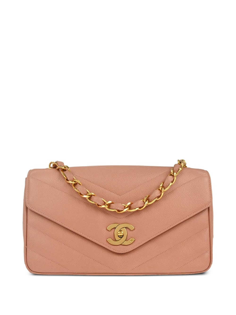 1995 Chevron leather shoulder bag