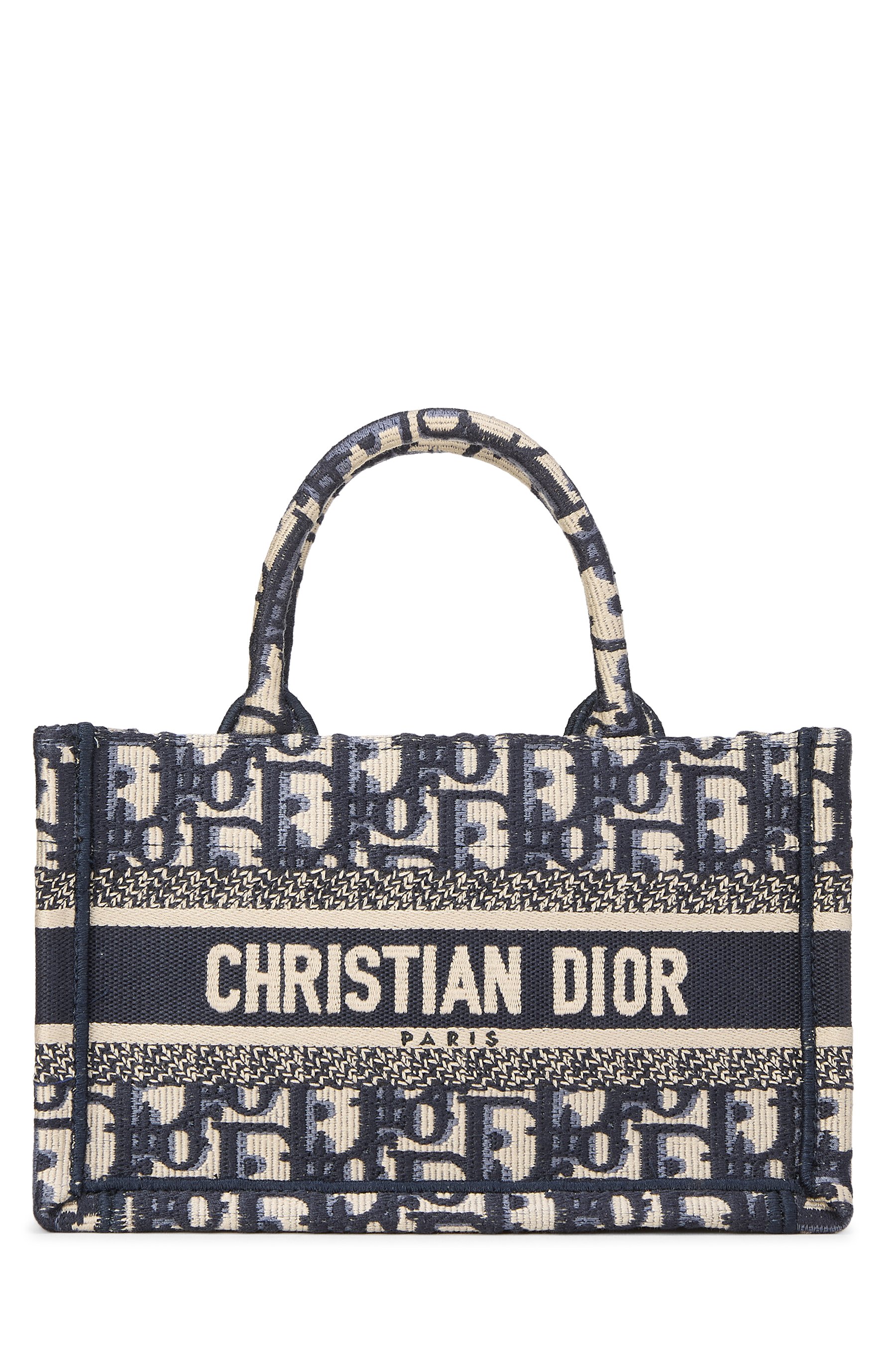 Dior Navy Trotter Canvas Book Tote Mini