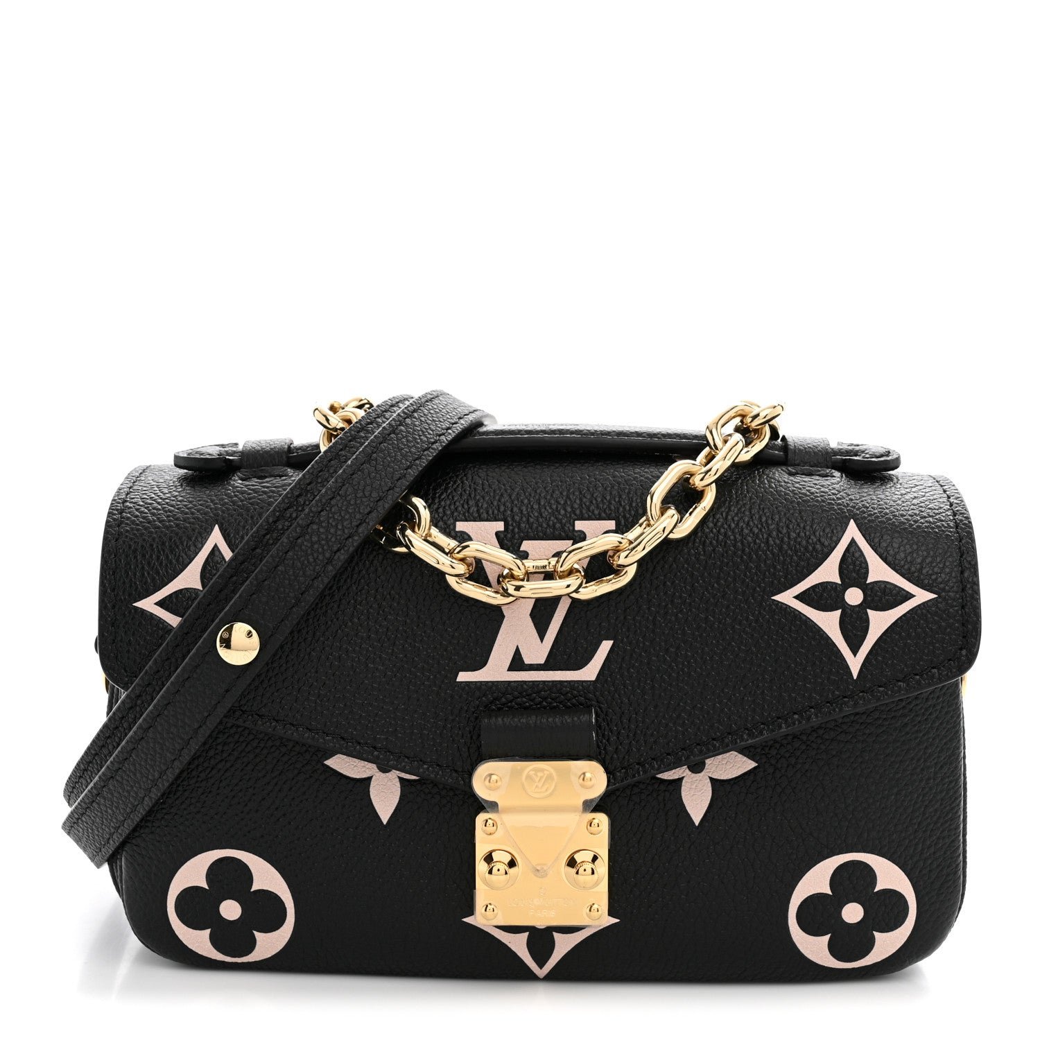Louis Vuitton Empreinte Monogram Giant Pochette Metis East West Black Beige