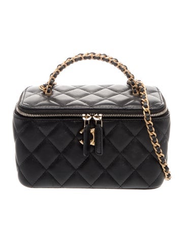 Small Top Handle Vanity Case w/ Chain