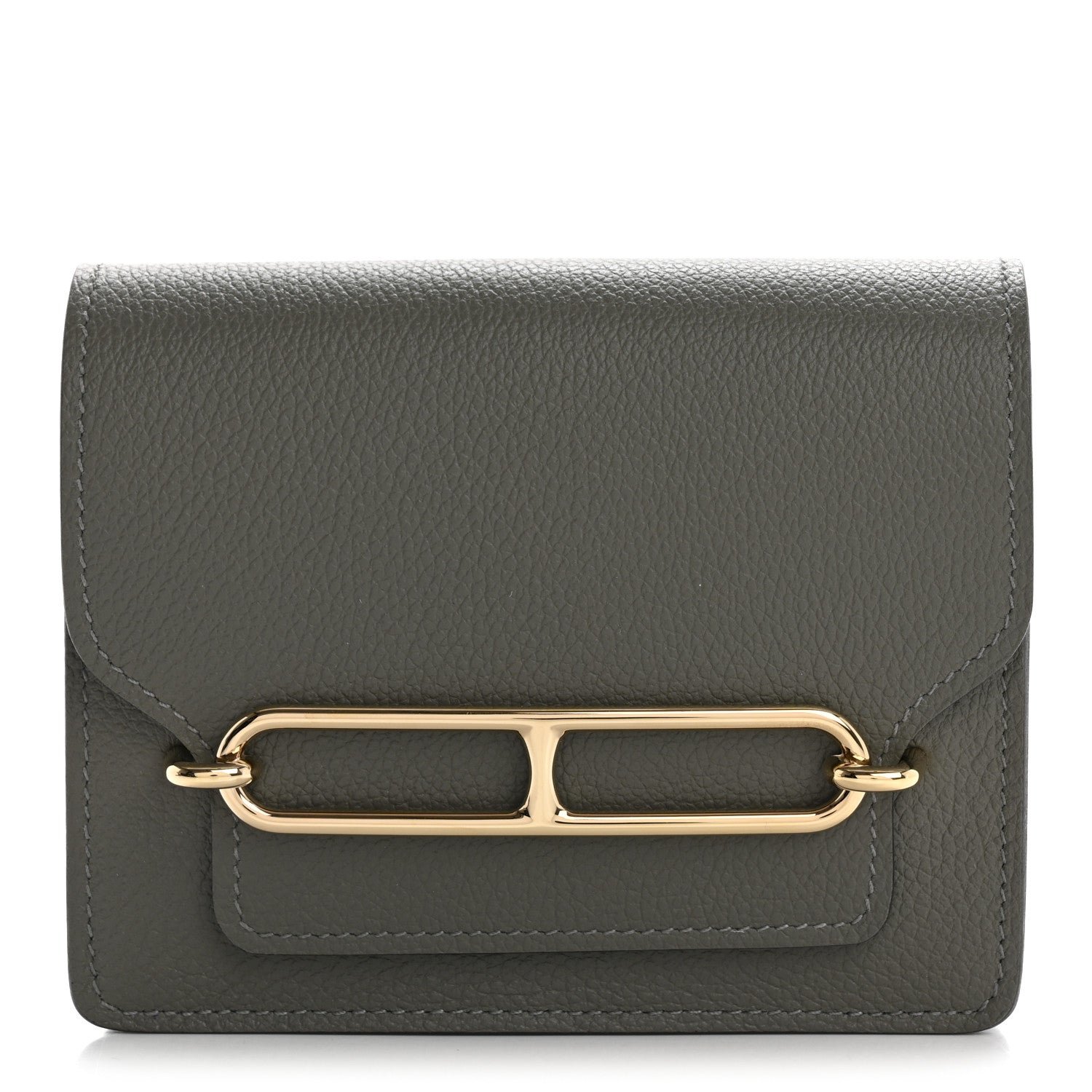 Hermes Evercolor Roulis Slim Wallet Gris Meyer