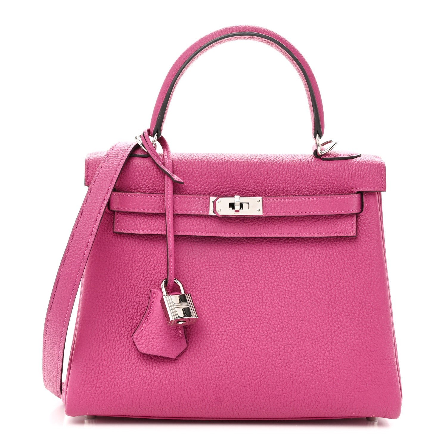 Hermes Hermes Togo Kelly Retourne 25 Rose Pourpre