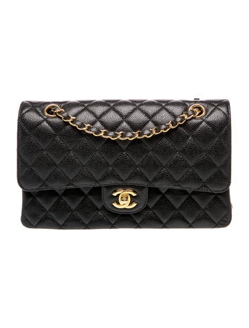 Quilted Caviar Classic Medium Double Flap