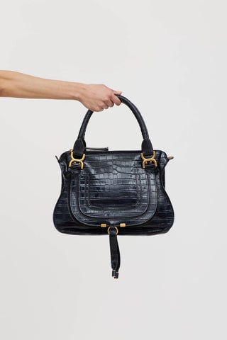 Embossed Marcie Double Carry Bag