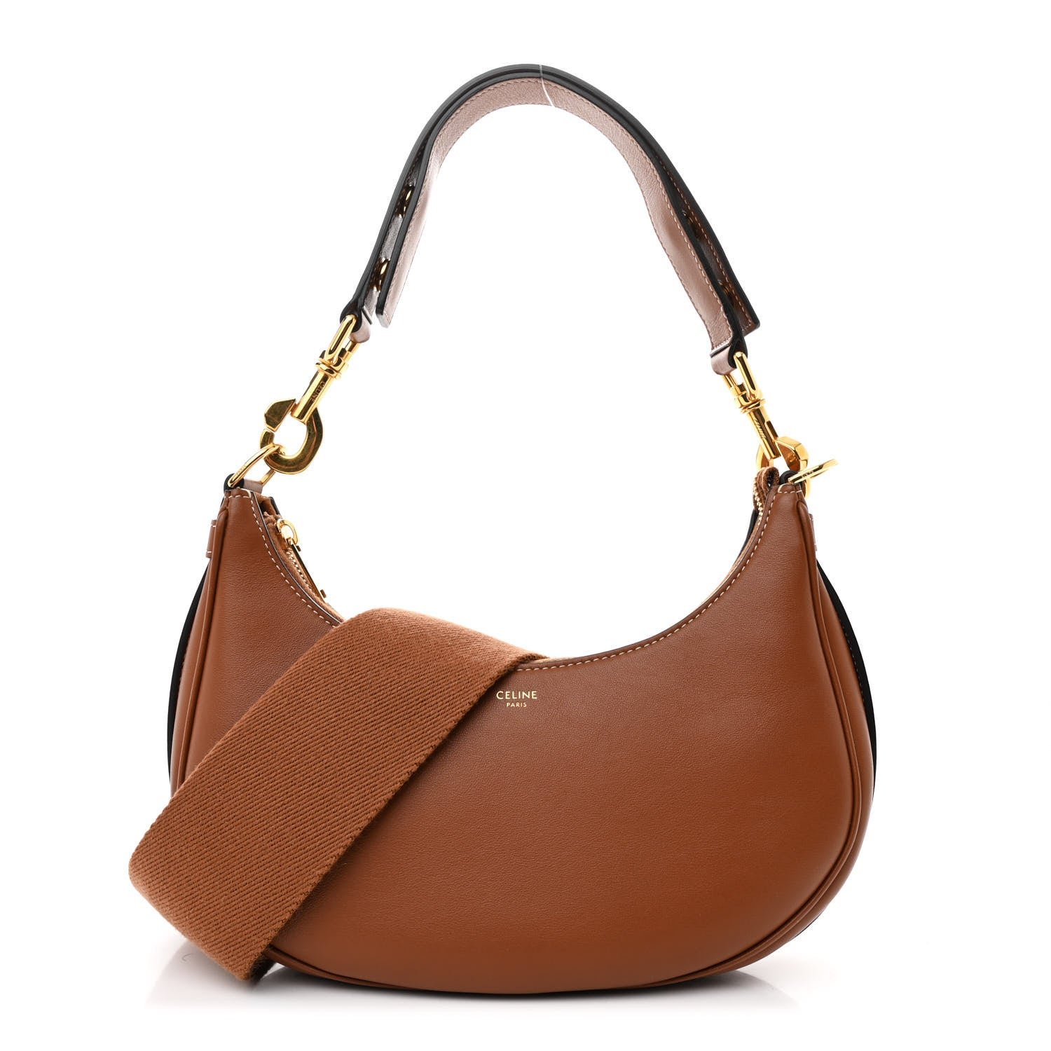 Celine Smooth Calfskin Medium Strap Ava Shoulder Bag Tan
