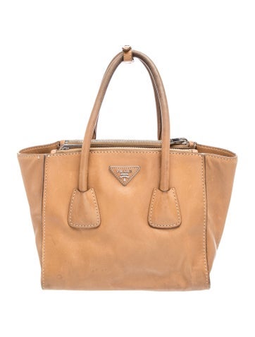 Enameled Metal Triangle Top Handle Bag