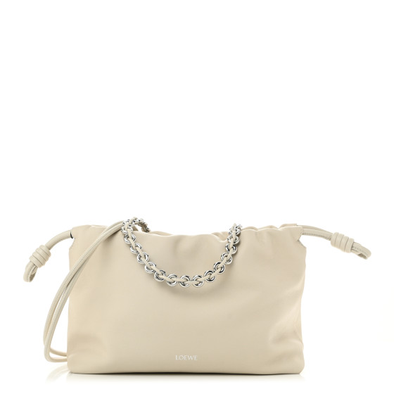 Loewe Mellow Nappa Medium Donut Chain Flamenco Knot Clutch Sea Salt