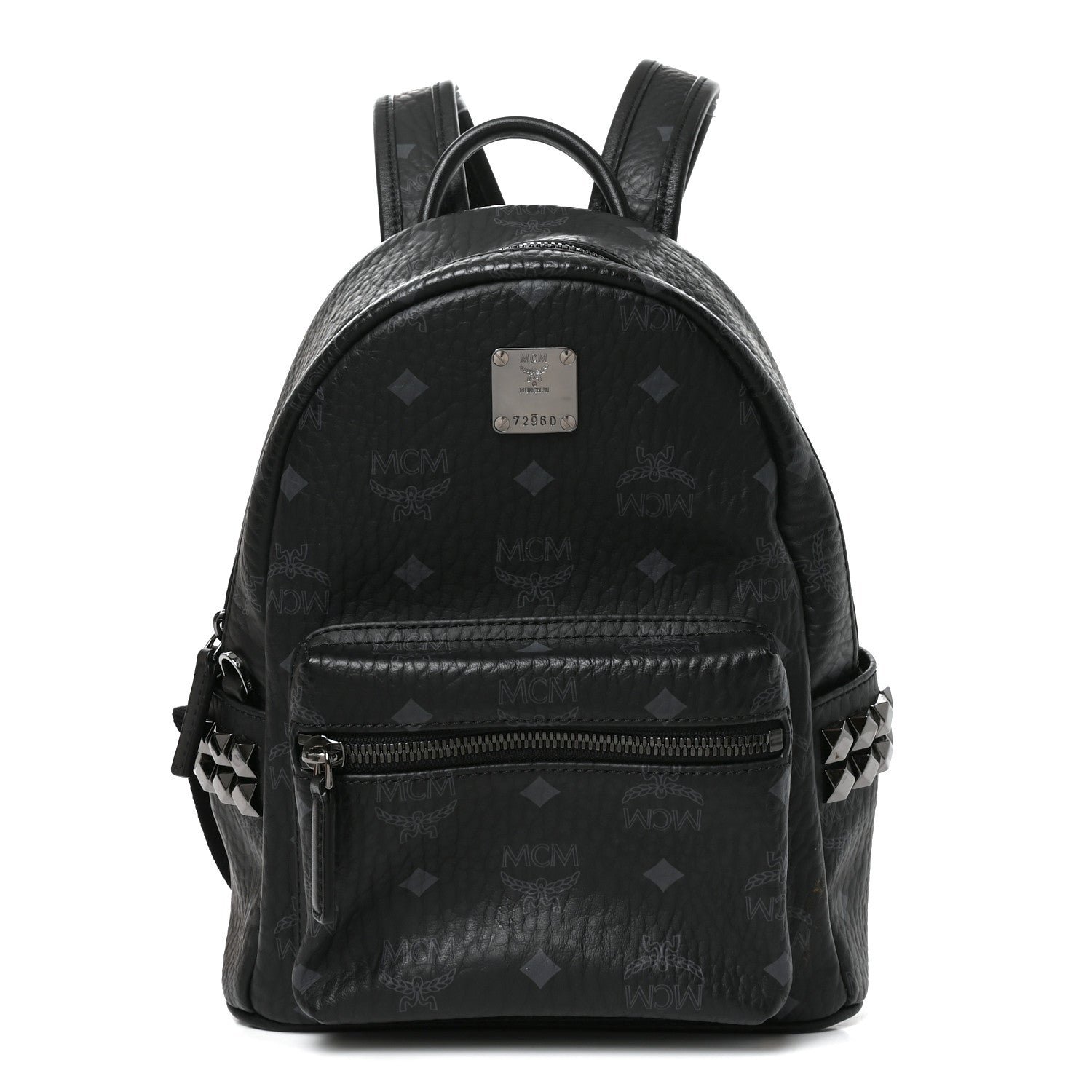 MCM MCM Visetos Side Stud Mini Stark Backpack Black