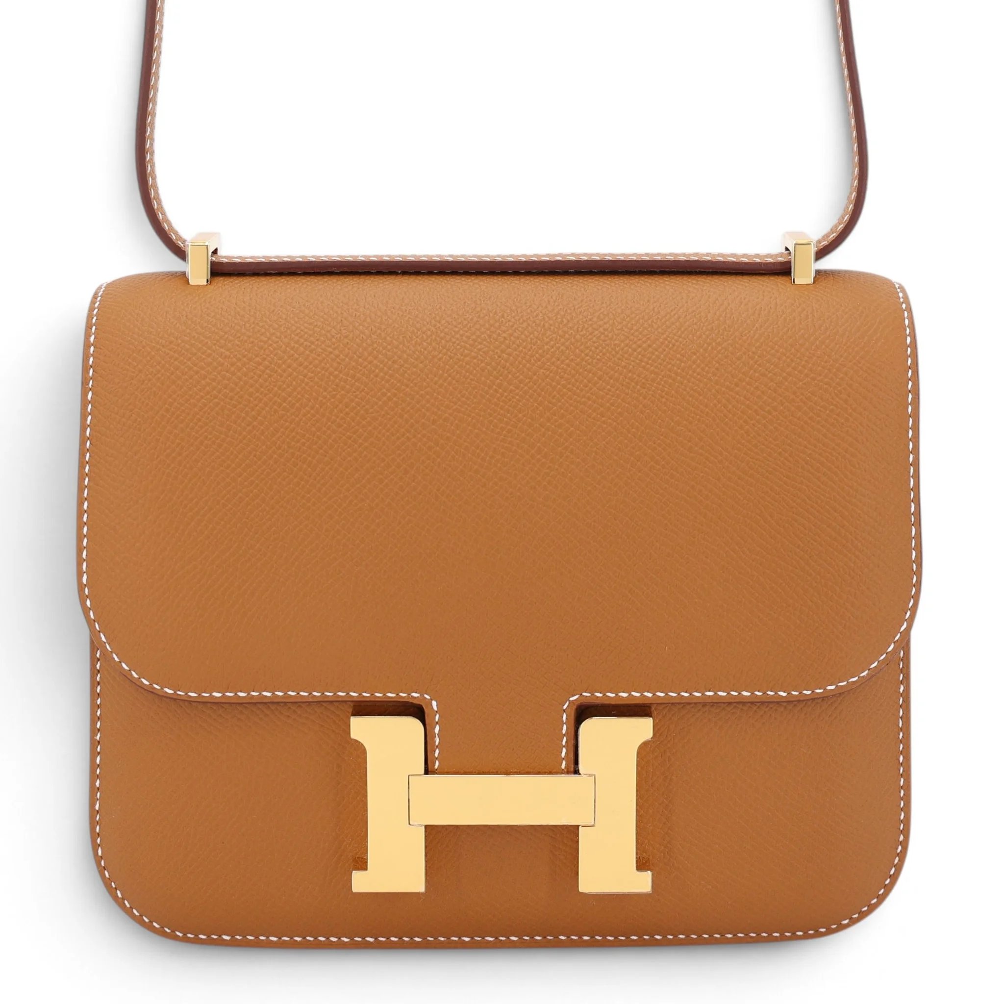 Brand New ( Rank N ) HERMÈS Constance Mini Gold (37) Epsom Gold hardware G (2026)