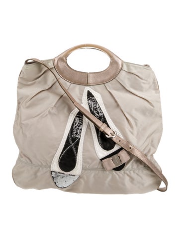 Salvatore Ferragamo Nylon Top Handle Bag