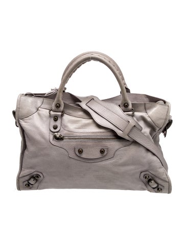 Balenciaga Embossed Leather Motocross Classic City