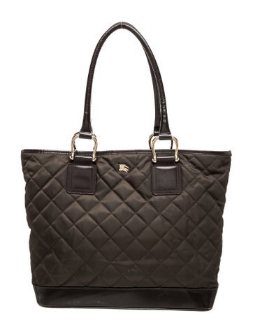 Quilted Nylon Tote Bag Large