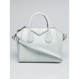 Givenchy Givenchy Blue Clair Python Leather Small Antigona Bag