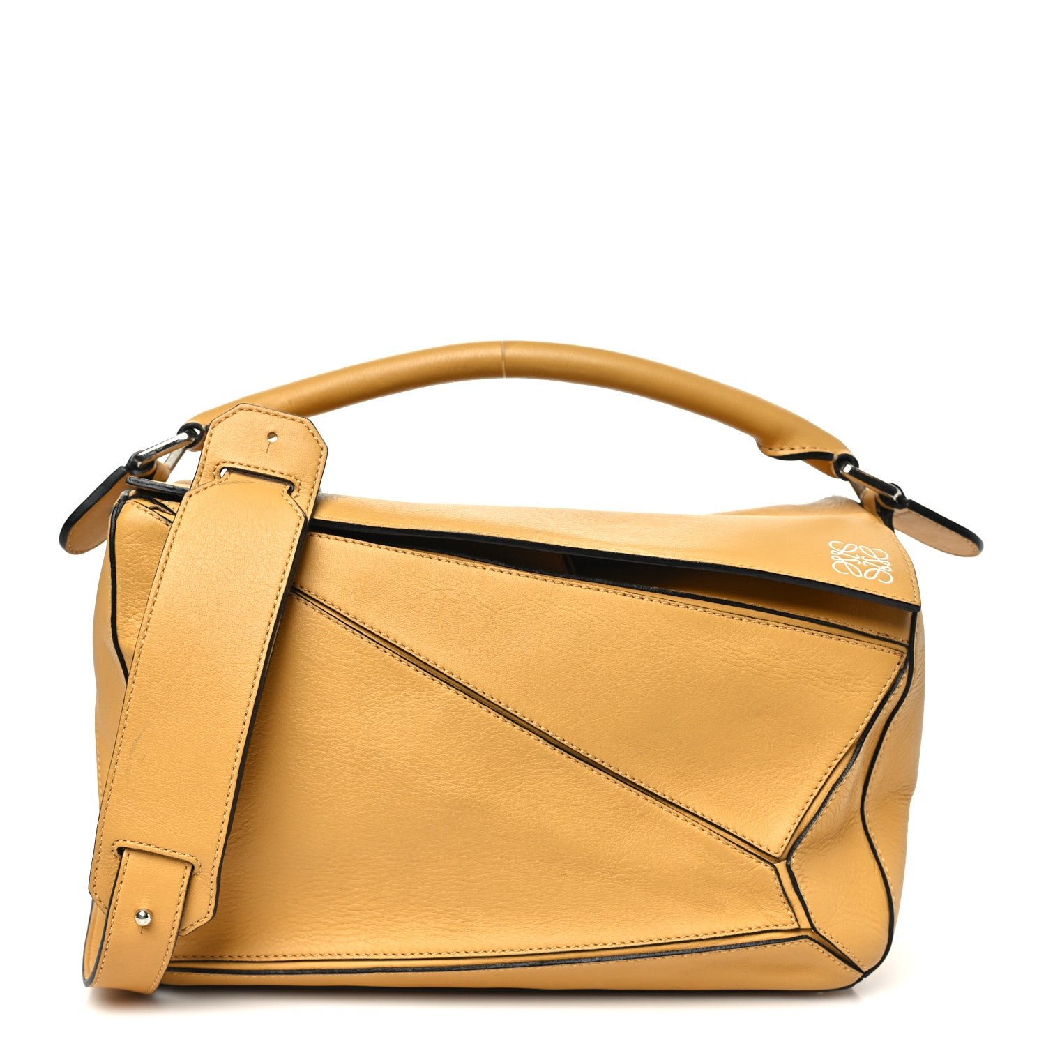 Loewe Calfskin Medium Puzzle Bag Yellow