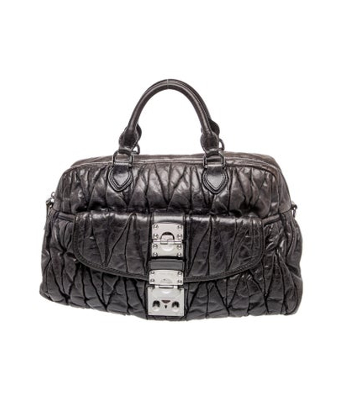 Miu Miu Miu Leather Top Handle Bag