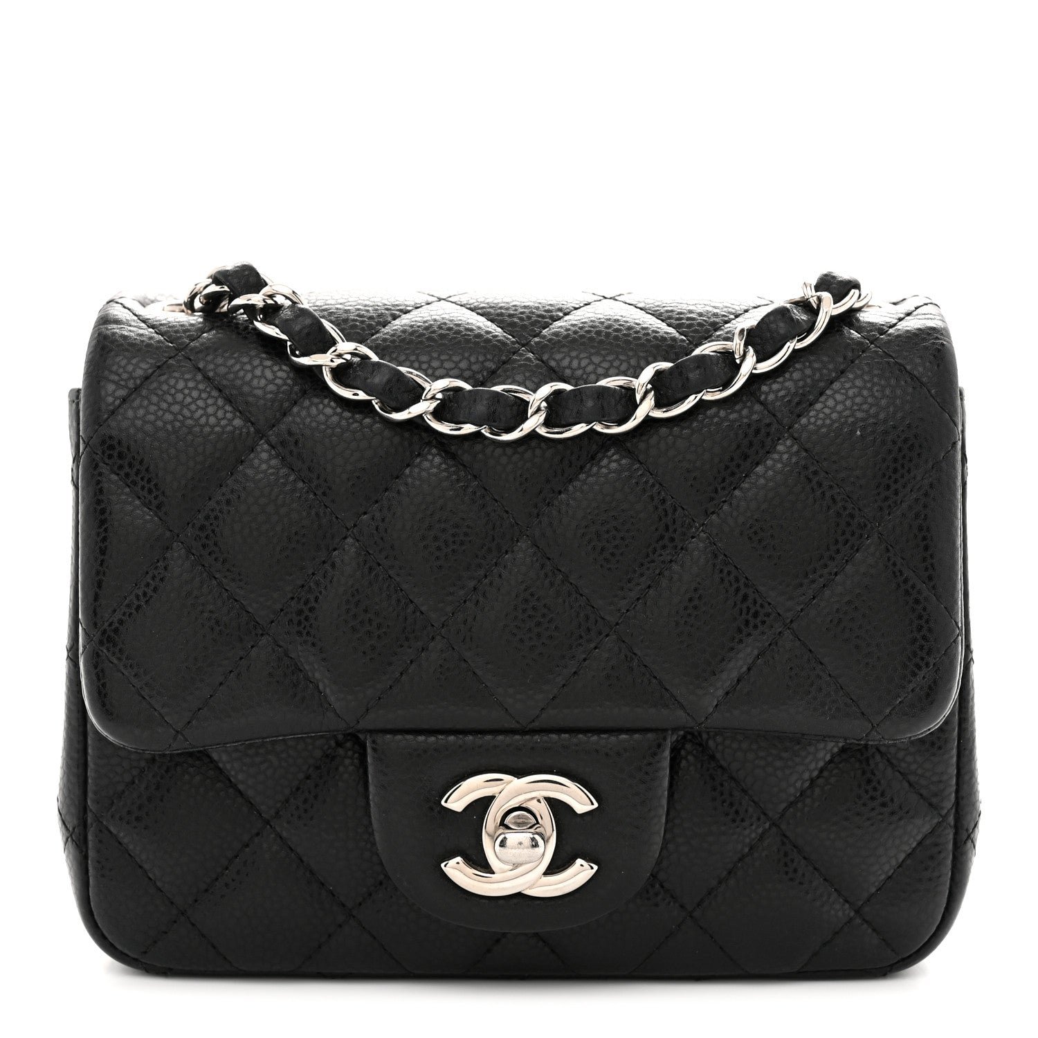 Chanel Chanel Caviar Quilted Mini Square Flap Black