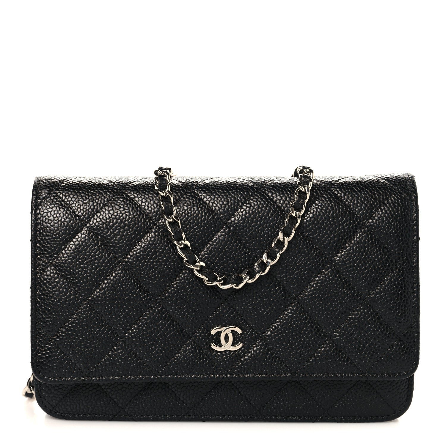 Chanel Caviar Quilted Wallet on Chain WOC Black