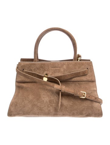 Suede Top Handle Bag