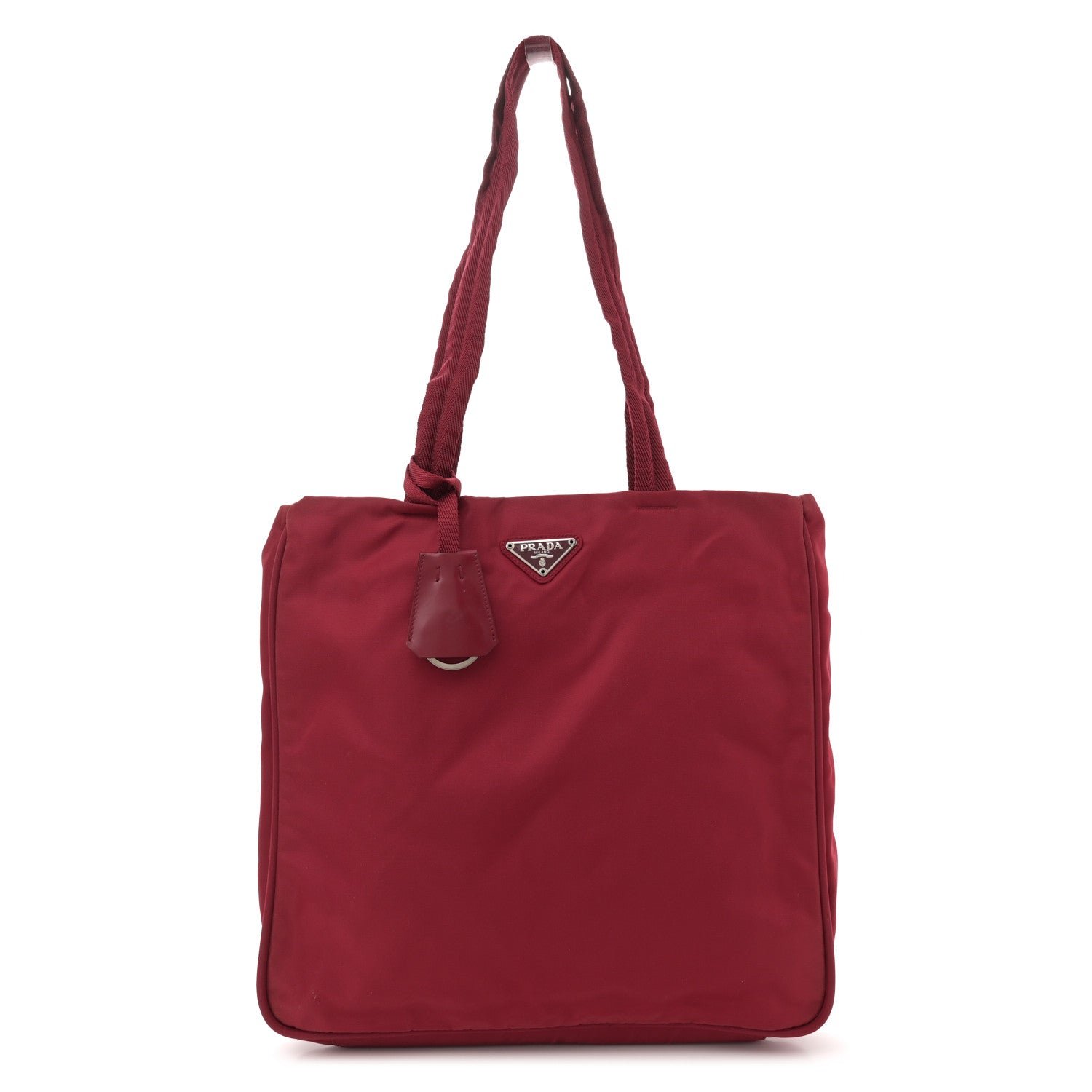 Prada Tessuto Nylon Tote Rosso