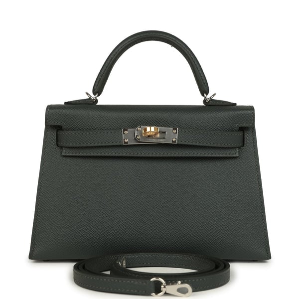 Hermes Hermes Kelly 20 Sellier Vert Mangrove Epsom Electrum Hardware