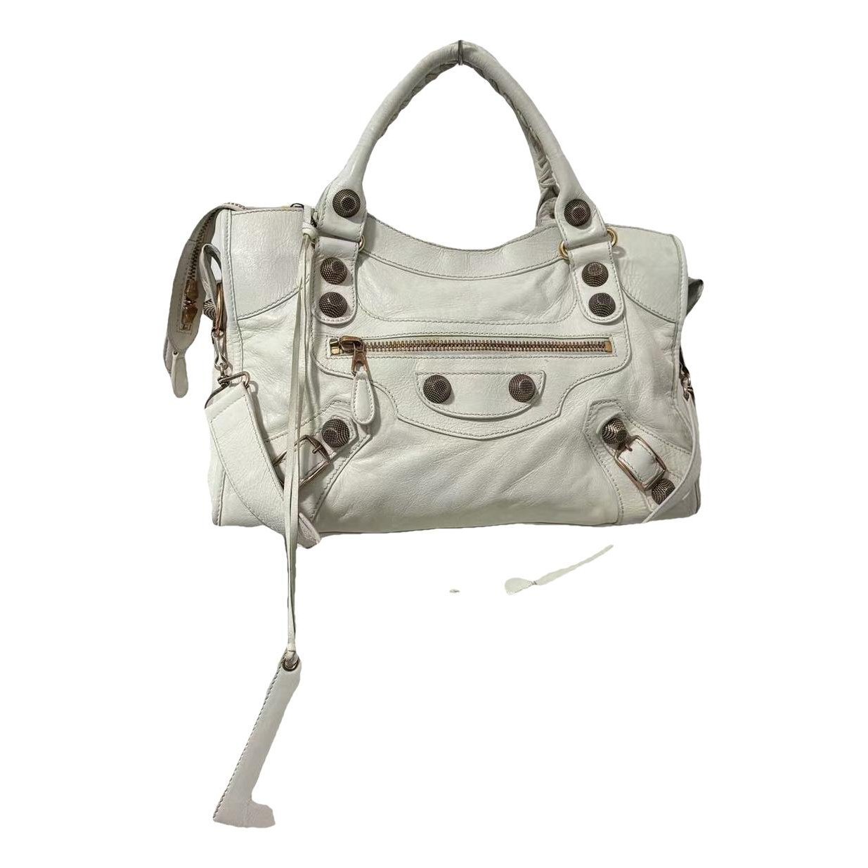 City leather handbag
