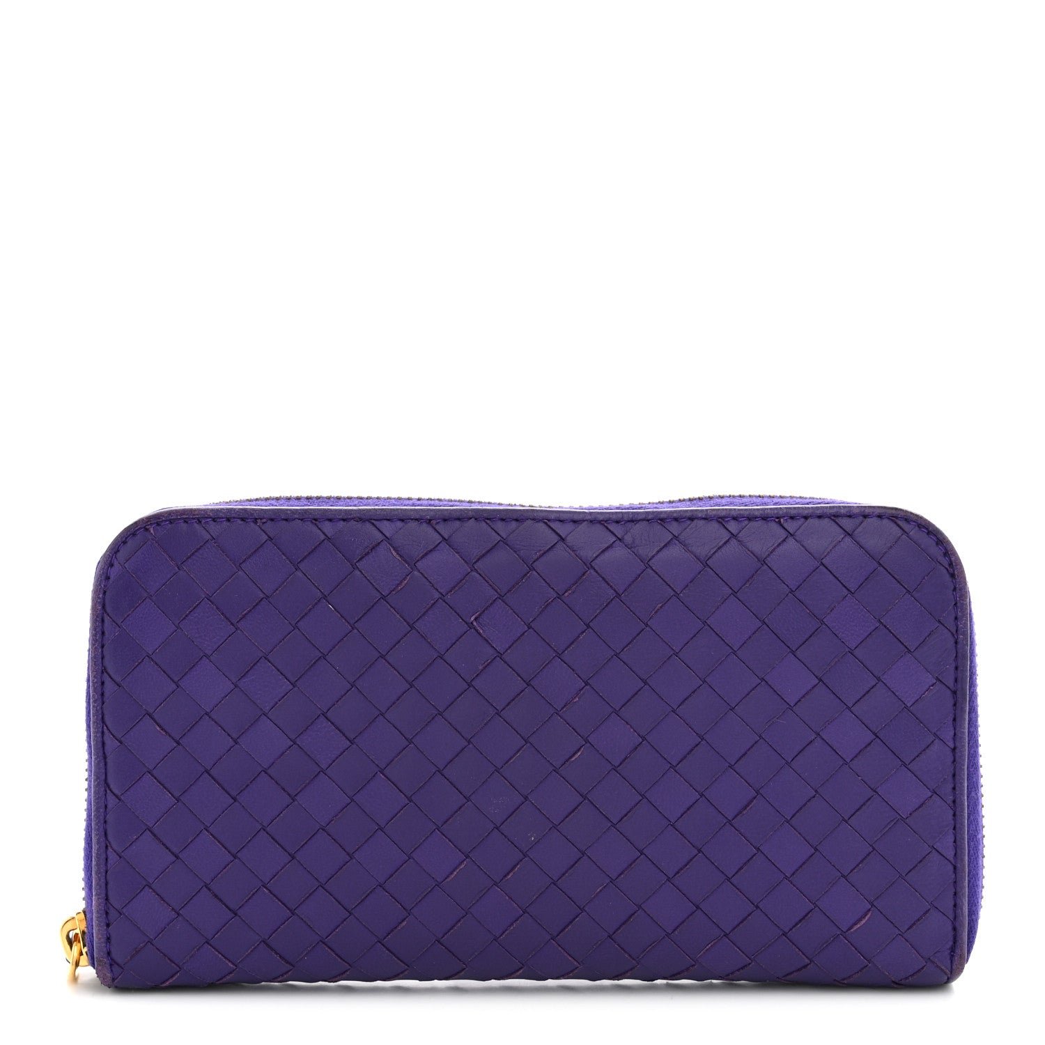 Bottega Veneta Nappa Intrecciato Zip Around Wallet Anemone