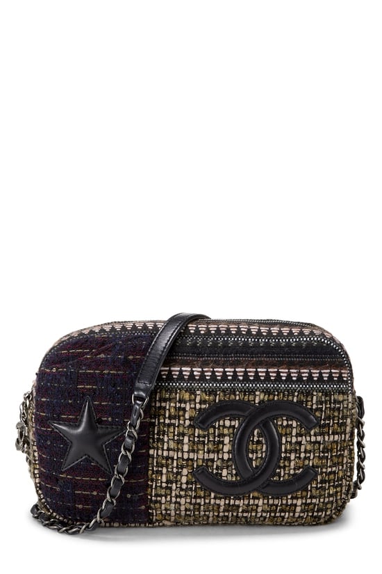 Multicolor Tweed Paris-Dallas 'CC' Camera Bag