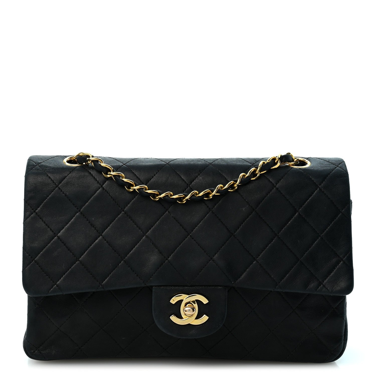 Chanel Lambskin Quilted Small Double Flap Black