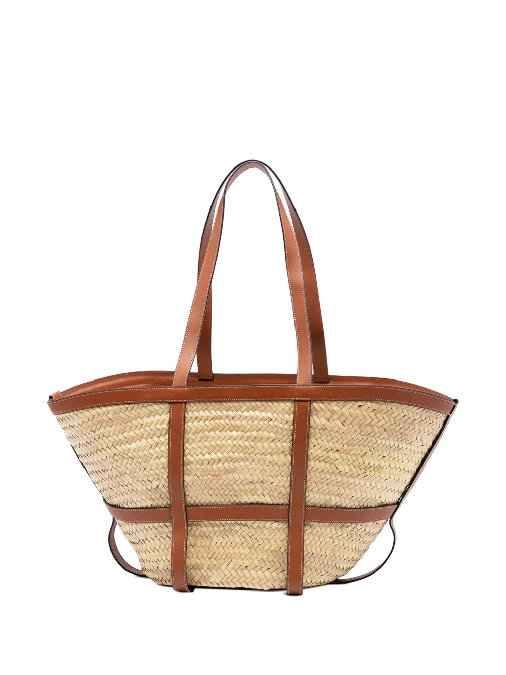 2019 Medium Raffia Gridded Classic Panier tote bag
