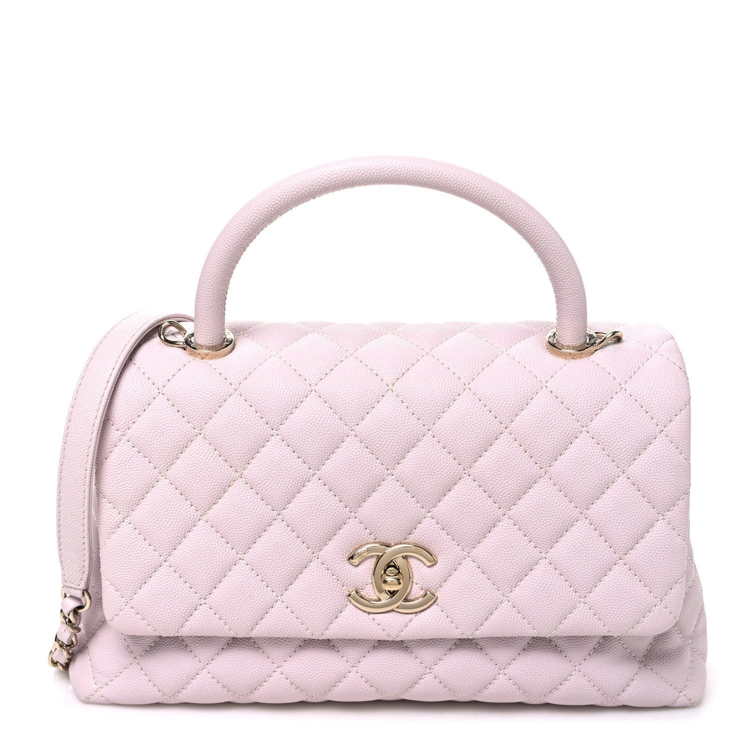 Chanel Caviar Quilted Small Coco Handle Flap Lilas Lilac