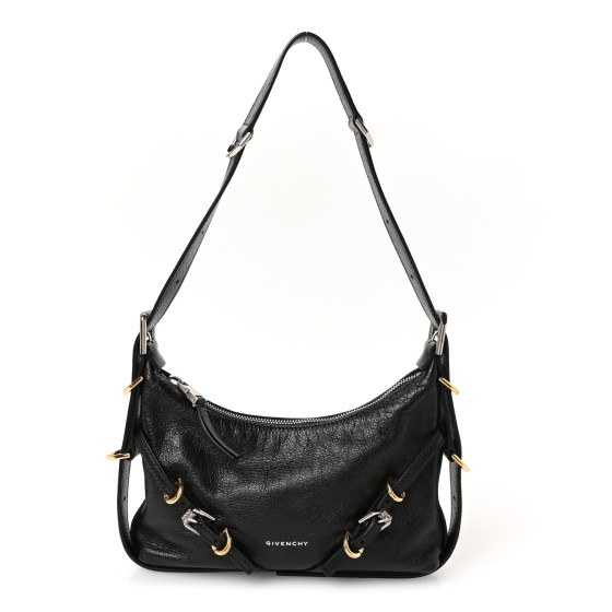 Givenchy Tumbled Calfskin Mini Voyou Boyfriend Party Bag Black